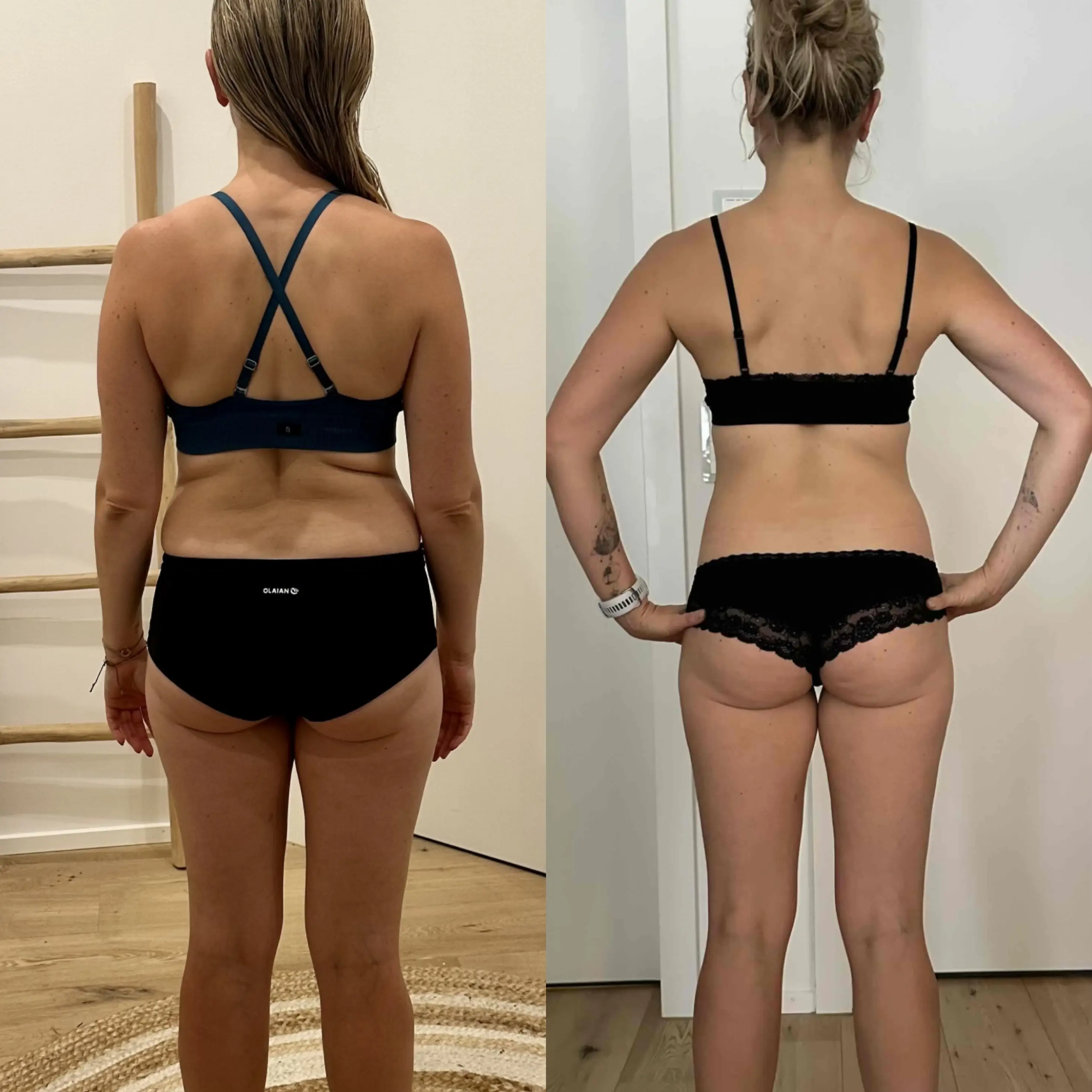 Vorher nachher Bild der erfolgreichen Transformation einer Kundin aus dem Coaching